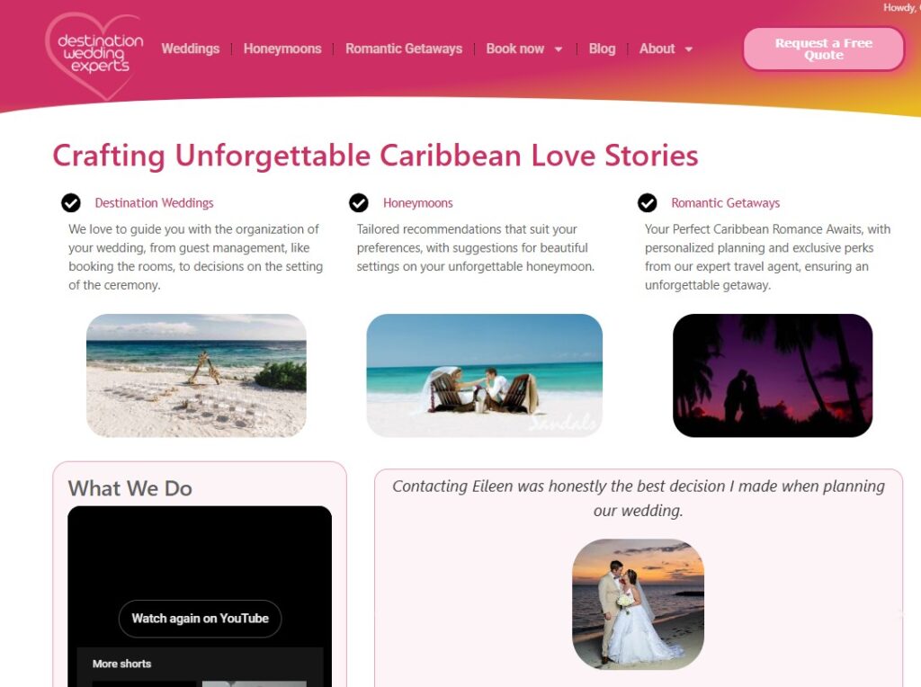 Destination-Wedding-Experts.com homepage